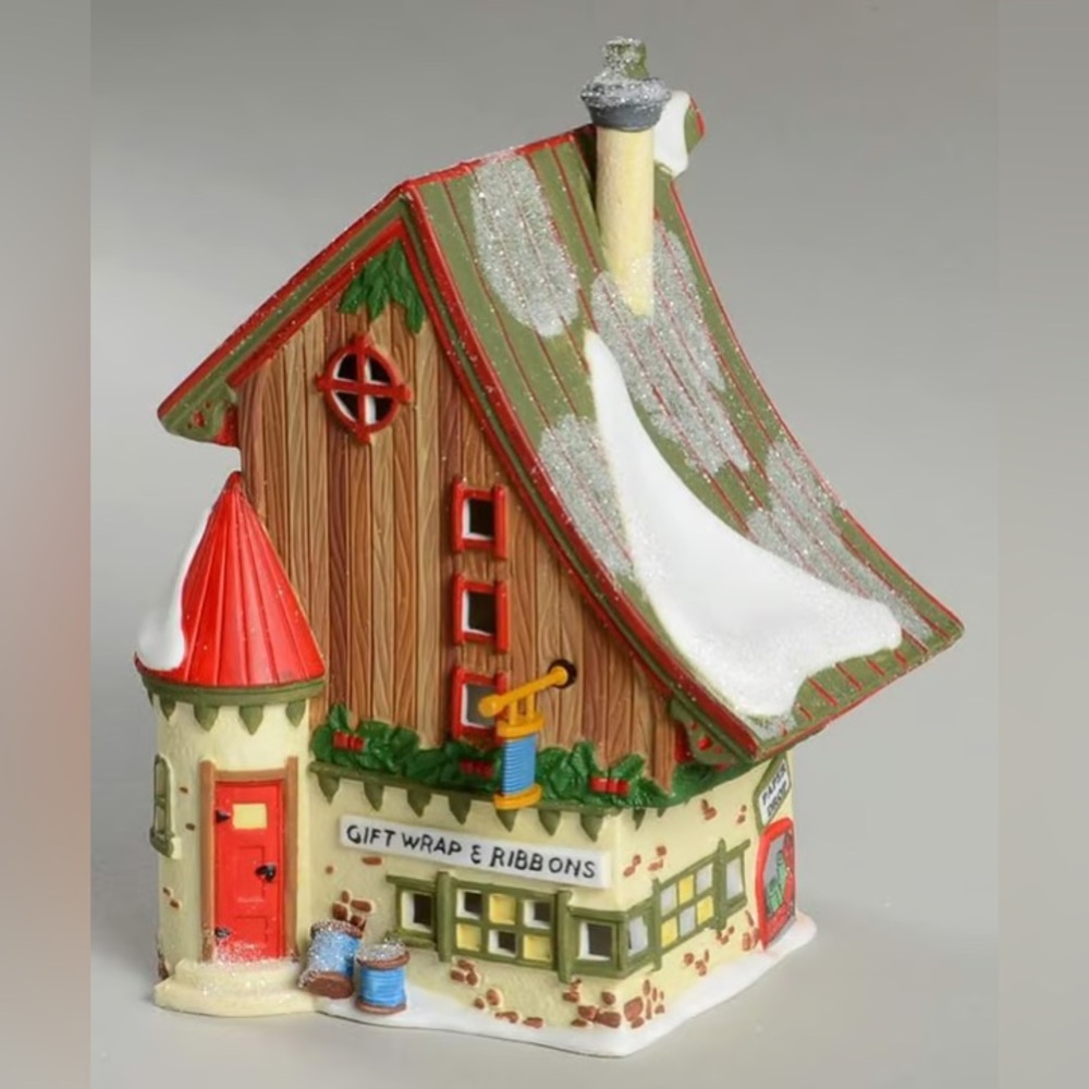 Dept 56 North Pole Series “Gift Wrap & Ribbons” with box!